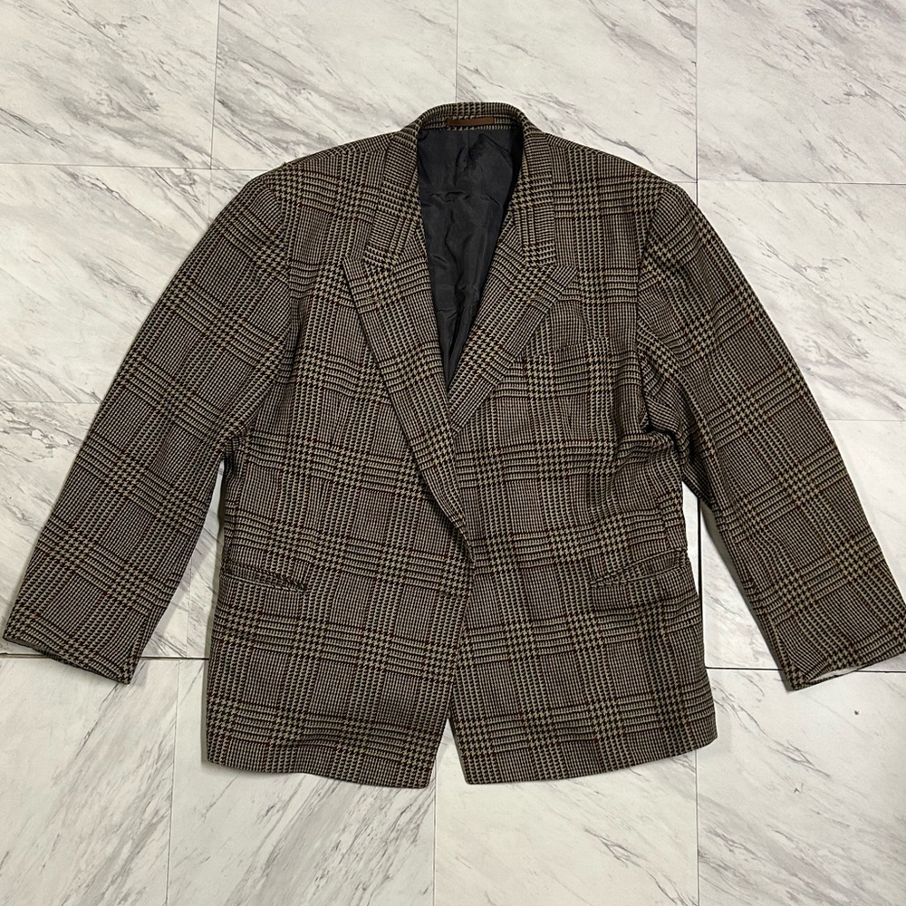 Vintage, Hugo boss houndstooth wool blazer